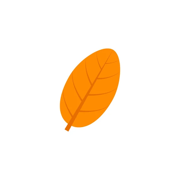 Jajowate Klonowy liść płaskie ikona — Wektor stockowy