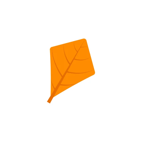 Feuille rhomboïde icône plate — Image vectorielle