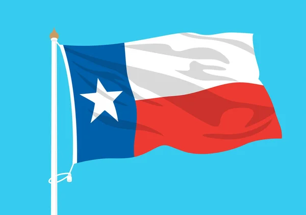 Bandera Estatal Texas Ondeando — Archivo Imágenes Vectoriales