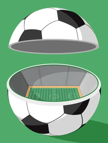 Futbol Topu Stadyumu Vektör Çizim — Stok Vektör
