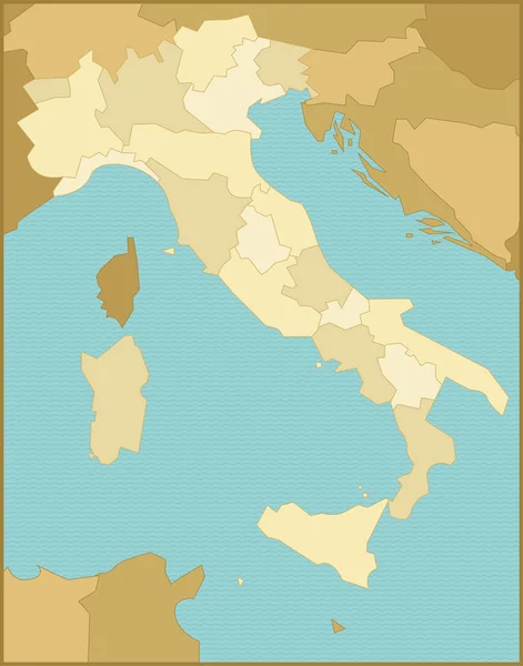 Italie Carte Avec Régions — Image vectorielle