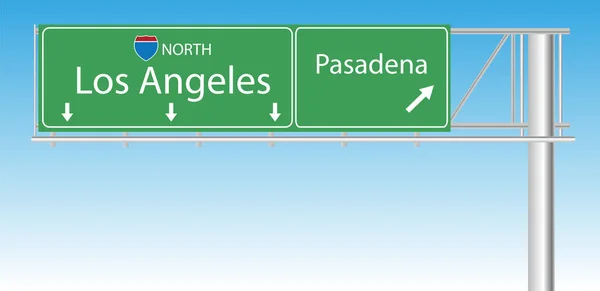 Assinatura Auto Estrada Los Angeles — Vetor de Stock