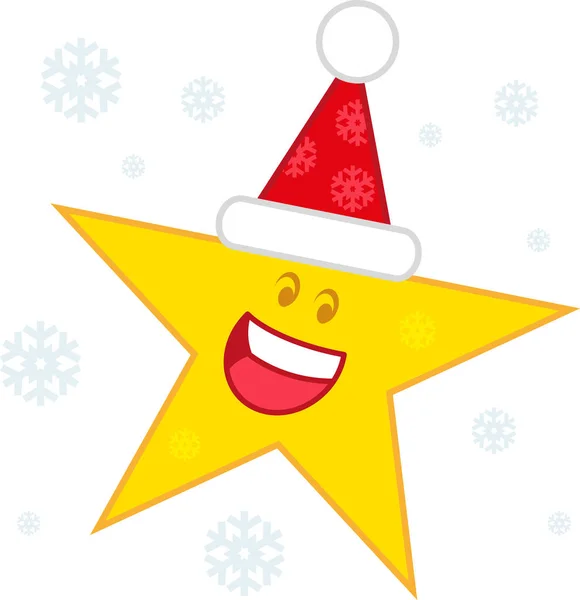 Christmas Star Cartoon Characters — Stock Vector