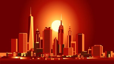 New York şehrinin silüeti