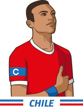 Chile Soccer team captain clipart