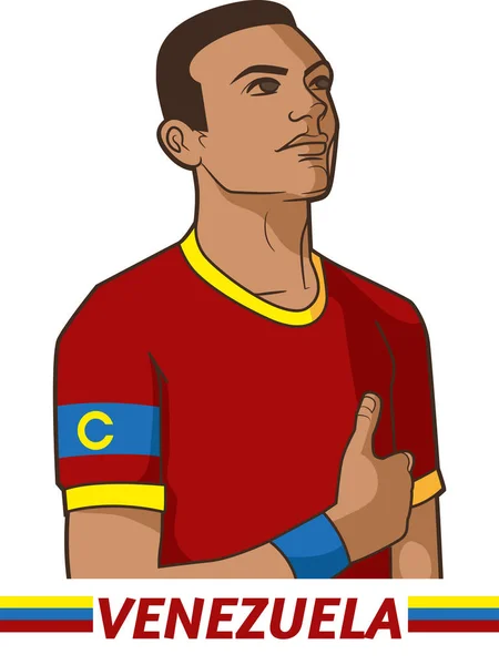 Venezuela Capitán Del Equipo Fútbol — Archivo Imágenes Vectoriales