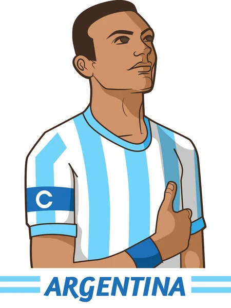 Argentine Capitaine Équipe Football — Image vectorielle