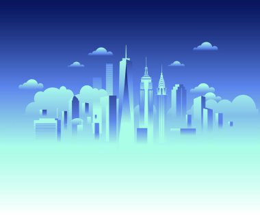 New York şehrinin silüeti