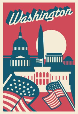 Washington Dc manzarası Kartpostalı