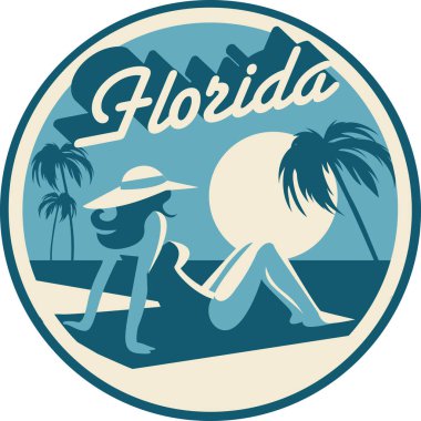 Miami Florida plaj kartpostal