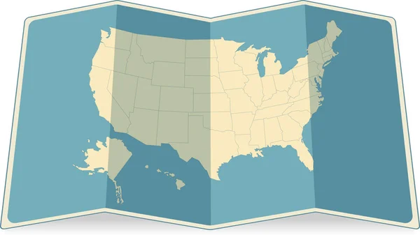 美国旅游地图 — 图库矢量图片