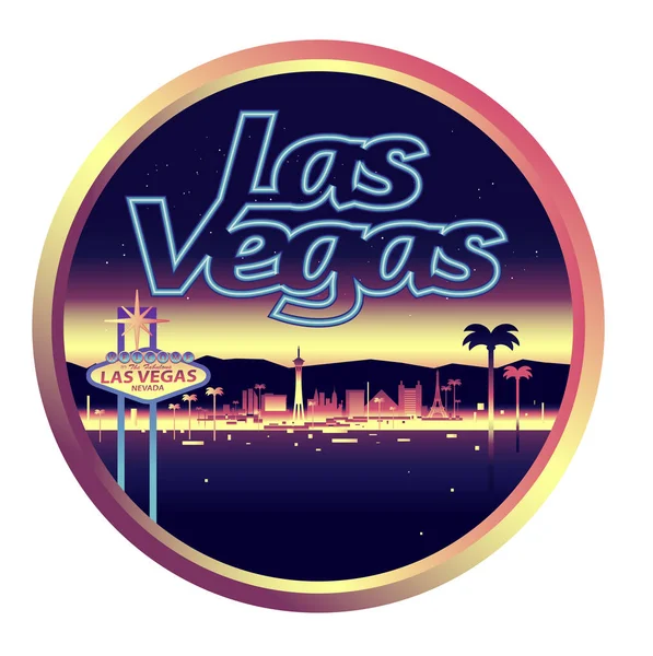 Las Vegas Nevada Skyline Vector Illustratie — Stockvector