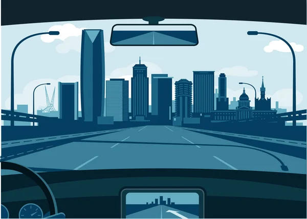 Oklahoma City Usa Skyline Urbano Vector Ilustración — Vector de stock