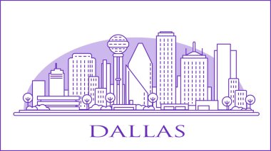 Dallas Teksas Usa şehir silueti