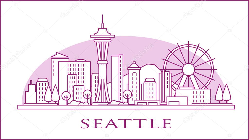 Seattle Washington USA urban skyline