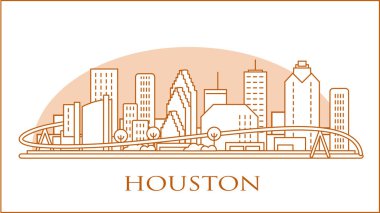 Houston Teksas Usa şehir silueti