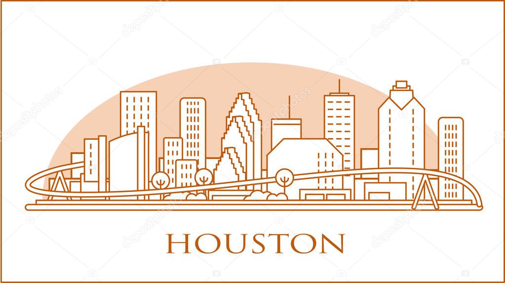 Houston Texas USA urban skyline