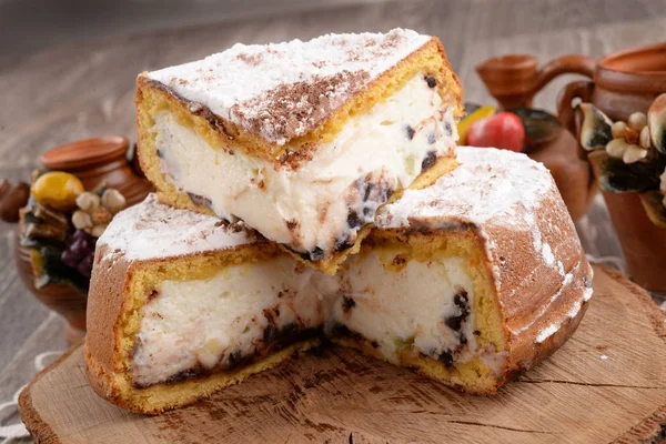 Dolce Siciliano Con Ricotta Gocce Cioccolato — Foto Stock