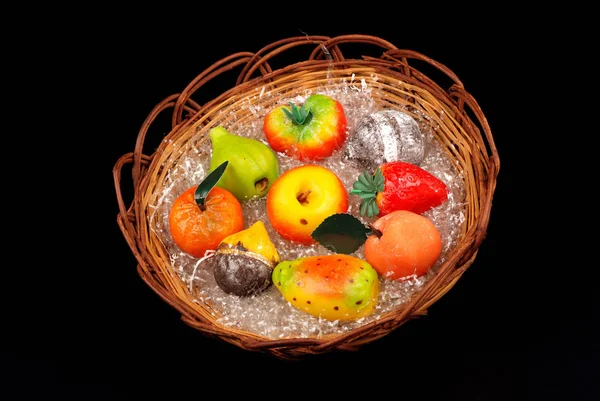 marzipan sweets in the basket