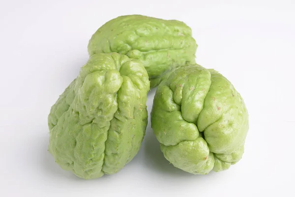 Abóbora Espinhosa Orgânica Chayote Sechium Edule — Fotografia de Stock