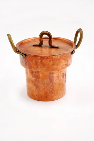 copper kettle on a white background