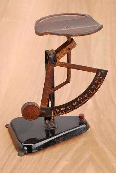 postal scale for letters on the table