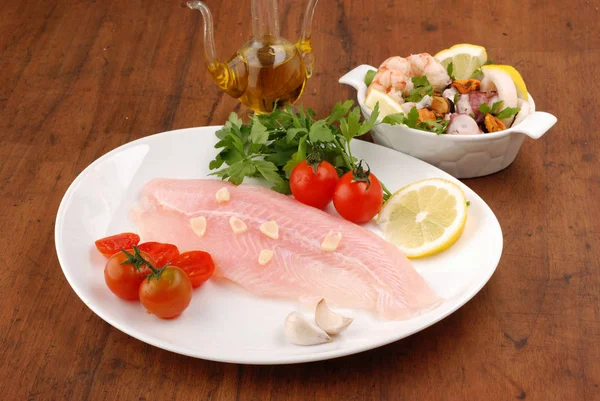 Persian Sardines Seafood Appetizer Table — Stock Photo, Image