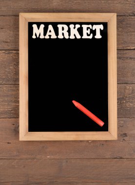 Pazar alışveriş listesi aşağı Not tahta