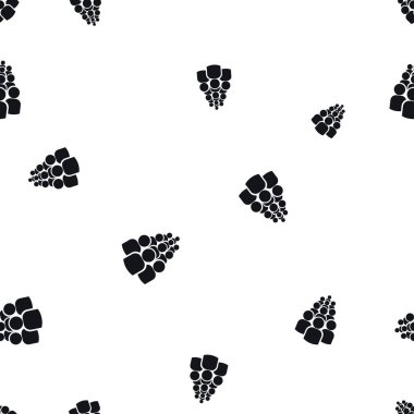 Simge on kişilik grubunun seamless modeli siluetleri. Basit vektör çizim. Beyaz bir arka plan üzerinde izole.