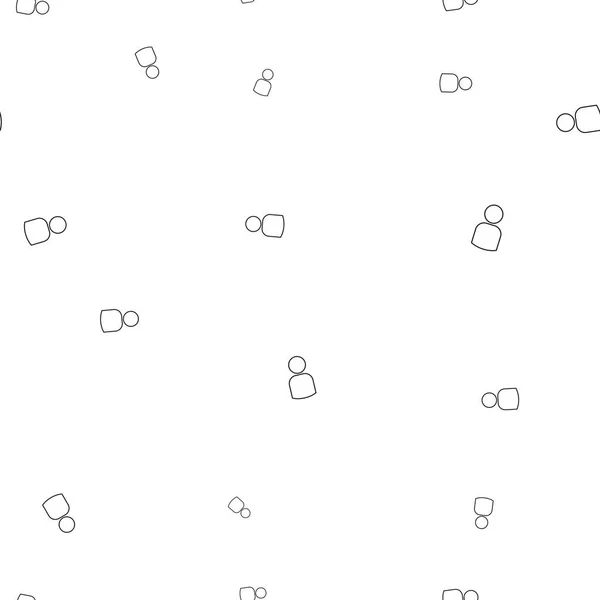 Піктограма Контуру Людей Безшовний Візерунок Проста Векторна Ілюстрація Ізольовані Білому — стоковий вектор