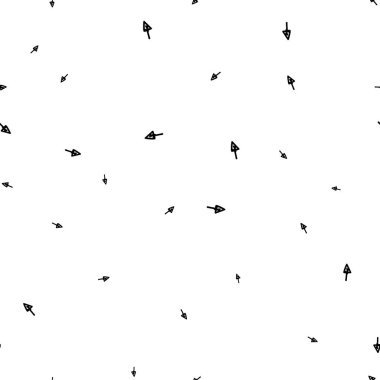 Seamless modeli. Dekoratif için seamless modeli ile el çekilmiş simgesi. Ok aşağı yön simge vektör tasarımı.