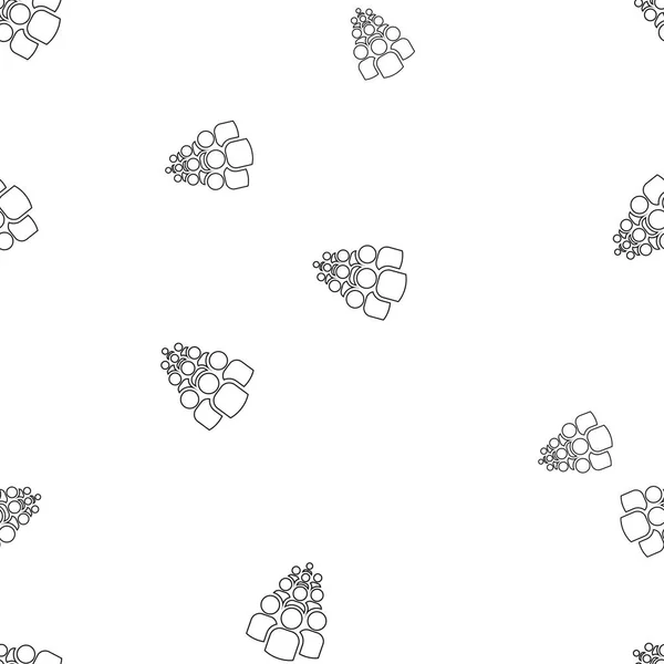 Symbol Der Gruppe Von Zehn Personen Nahtlose Muster Einfache Illustration — Stockfoto