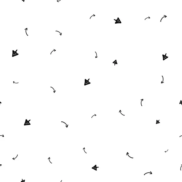 Безшовні Візерунки Ручна Намальована Іконка Безшовним Візерунком Декоративного Дизайну Стрілка — стоковий вектор