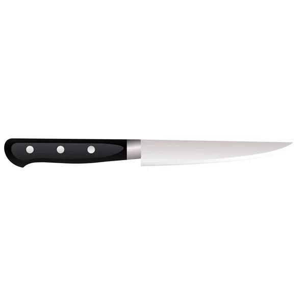 Beyaz Bir Arka Plan Üzerinde Mutfak Bıçağı Vektör Çizim Tarzı — Stok Vektör