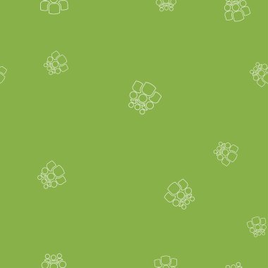 Altı kişi seamless modeli grubunun simgesi. Basit örnek. Yeşil arka plan.