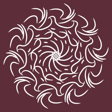 Mandala vektör çizim. İçin yetişkin renklendirme. Yuvarlak soyut çiçek oryantal desenli, vintage dekoratif öğeler. Renkli bir arka plan üzerine.