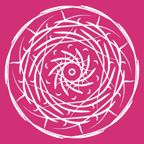 Mandala Vektorové Ilustrace Omalovánky Pro Dospělé Kulaté Abstraktní Květinové Orientální — Stockový vektor