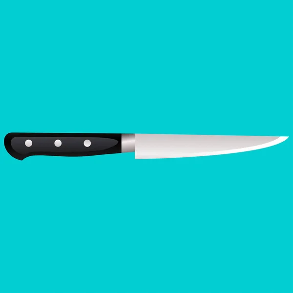 Cuchillo Cocina Sobre Fondo Color Ilustración Vectorial Estilo — Vector de stock