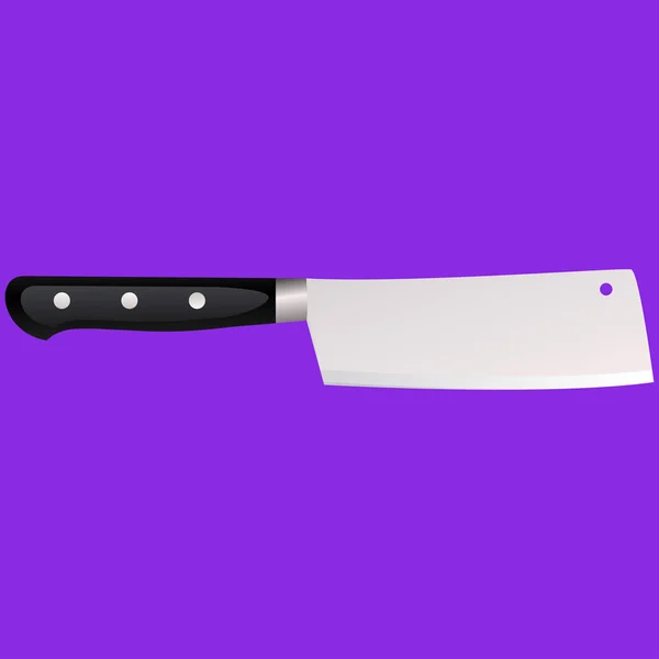 Кухонный Нож Цветном Фоне Векторная Иллюстрация Стиле — стоковый вектор