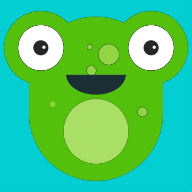 Düz çizgi film tarzı bir kurbağa Başkanı. Vektör çizim renk arka plan üzerinde