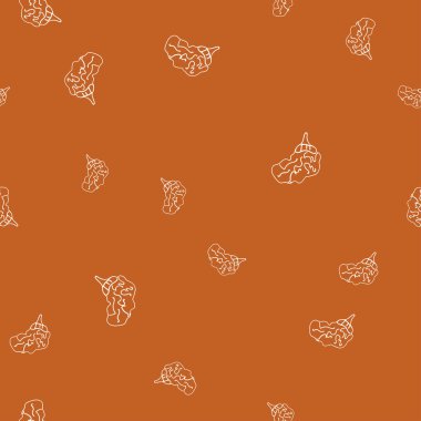 İnsan beyni. Dekoratif için soyut insan beyni. Beyin simgesi karikatür. İnsan beyninin arka plan tasarlamak. Seamless modeli.