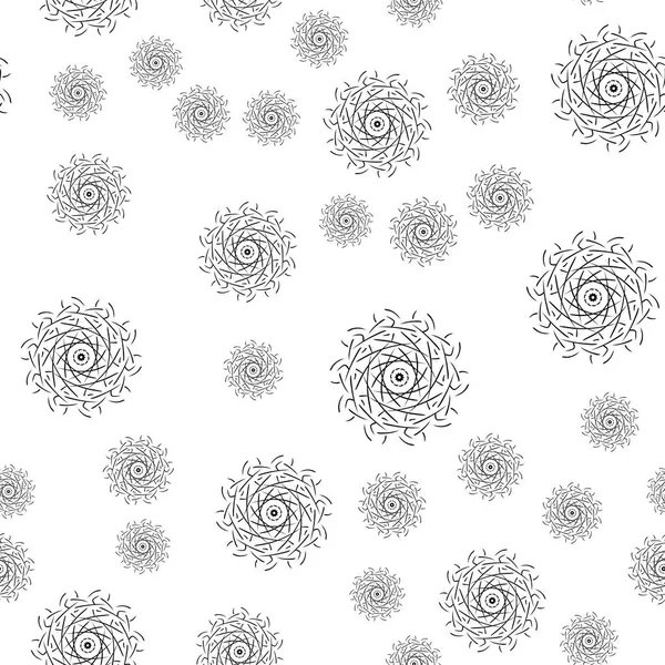 Mandala seamless pattern on white background. Coloring pages for adults. Coloring book. Ornamental hand drawn doodle nature ornamental mandala . Islam, Arabic, Indian, Turkish, Pakistani, Chinese, ottoman motifs.