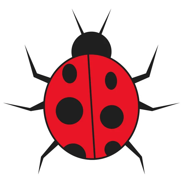 Ladybug Cartoon Style White Background Illustration — Stock Photo, Image