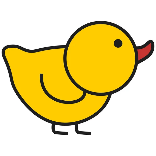 Duckling Cartoon Style White Background Illustration — Stock Photo, Image