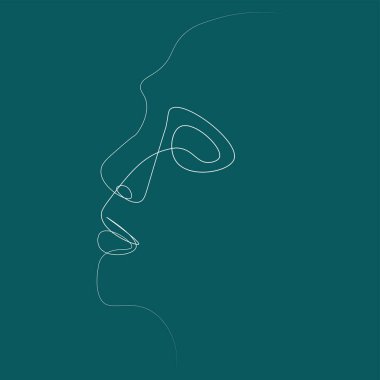 Adam bir satır. illüstrasyon renk arka plan üzerinde.