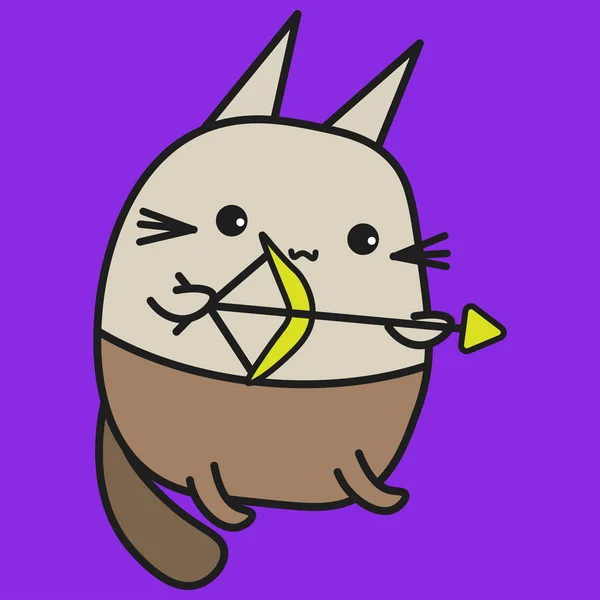 Bunny Yay burç bir karikatür tarzı olur. Vektör çizim renk arka plan üzerinde.