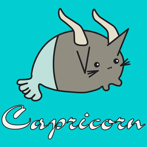 ป้ายราศีกระต่าย Capricorn ในสไตล์การ์ตูน . — ภาพเวกเตอร์สต็อก