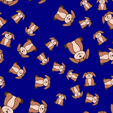 Karikatür tarzı köpeklerin seamless modeli.