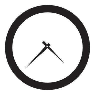 Düz bir tarzda simge yuvarlak saatler.