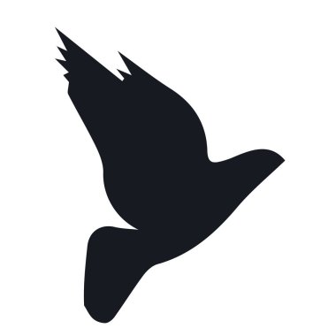 Kuş siluet simge.